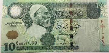 Libia 10 Dinarów 2004 UNC