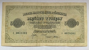 Banknot 500000 Marek Polskich z 1923 roku