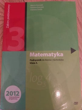 Matematyka 3 Podręcznik M.Kurczab, E.Kurczab, 