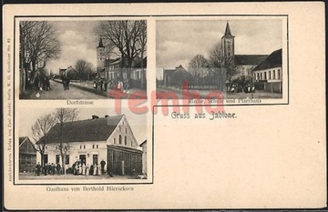 JABŁONNA Rakoniewice kościół gospoda ulica ok 1900