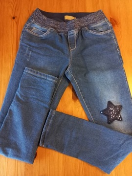 SMYK spodnie jeansy z podszewką 152 DENIM