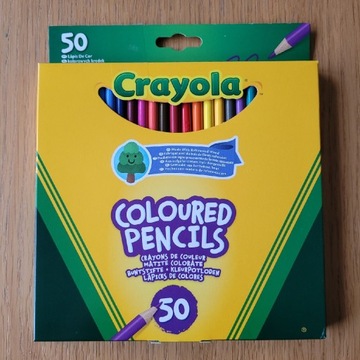 Crayola - zestaw 50 drewnianych kredek - NOWY