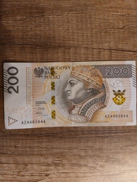 Banknot 200 złotych, seria AZ, radar