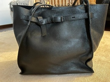 Torba skórzana Massimo Dutti, czarna, j. nowa, XXL