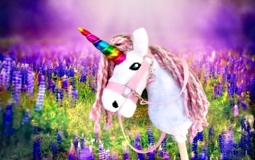 Jednorożec Hobby Horse na kijku - Magic Raspberry 
