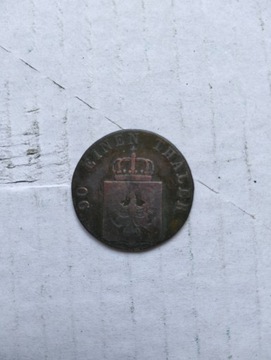 Stara moneta Prusy 4 fenigi , 1844