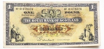 Wielka Brytania - Szkocja 1 funt 1963 P.325