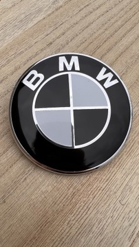 Emblemat logo BMW E46 E60 E90 E38  82 mm czarny 