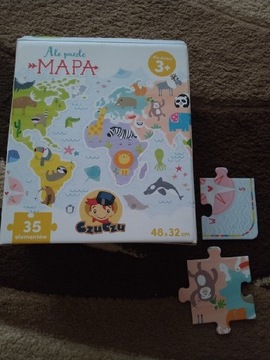 Puzzle mapa świata czuczu