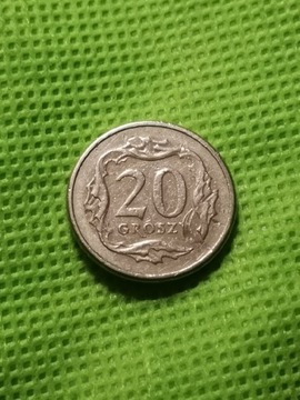 Destrukt monety 20 gr. 1991 r. 