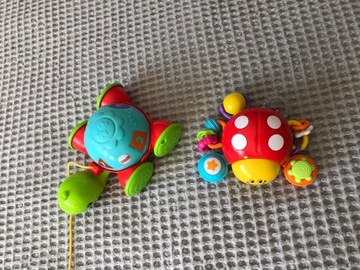 Zabawka fisher price żółwik + biedronka