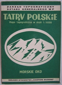 TATRY POLSKIE – MORSKIE OKO  mapa topograficzna
