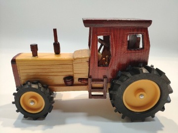 Drewniany model - traktor model z kabiną A Ciągnik