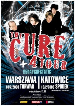 Plakat koncertowy The Cure "4 Tour" 2008