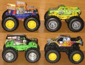 $$$ HOT WHEELS MONSTER TRUCK MONSTER JAM 4 szt $$$