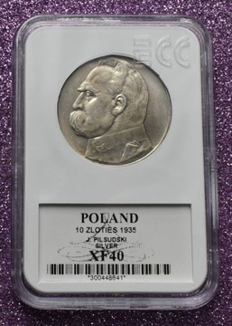 10 ZŁ PIŁSUDSKI 1935 XF40 SREBRO