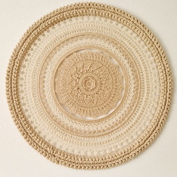 Szydełkowa mandala ozdoba ścienna(boho) śr: 57cm. 