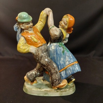 Tańcząca para, figurka ceramika vintage 