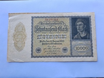 BANKNOT NIEMCY 10000 MAREK 1922