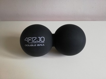 Piłka podwójna 4FIZJO 13,5 cm x 6,5 cm czarny
