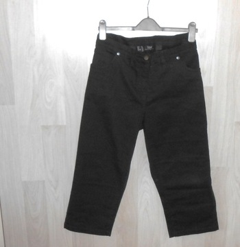 Bonprix czarne klasyczne rybaczki denim 48