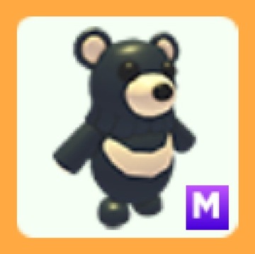 Roblox Adopt Me Black Moon Bear mega neon