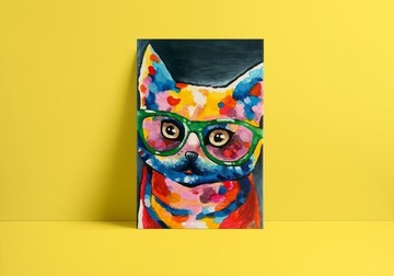 Obraz akrylowy na płótnie 20x30 cm kot