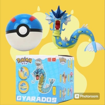 Figurka Pokemon Pikachu Gyarados + Pokeball 