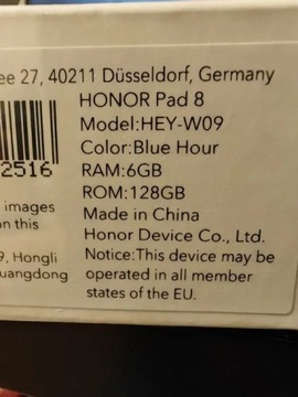 Tablet Honor pad 8 6/128