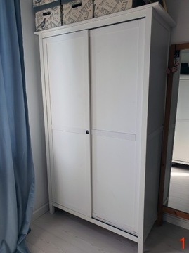 IKEA Hemnes szafa z drzwiami przesuwanymi biała