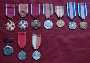 Zestaw odznaczeń PRL /Polish medal set