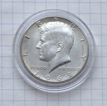(3194) USA 1/2 dolara 1969 D srebro 