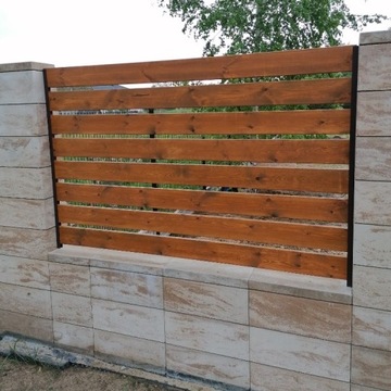 Przęsło ogrodzeniowe panele drewniane na wymiar