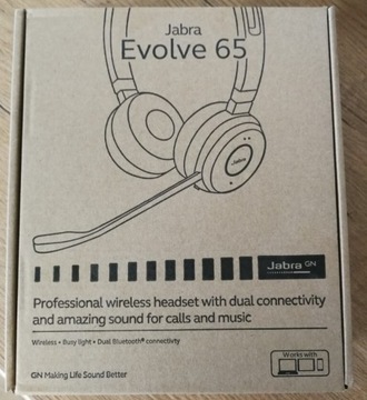 Nowe Headset słuchawki z mikr Jabra Evolve 65 MS