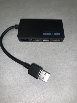 Rozgałęźnik 4 portowy HUB USB 3.0 1x4 5Gbps