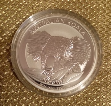50 centów Koala srebro 999 z 2014 rok.