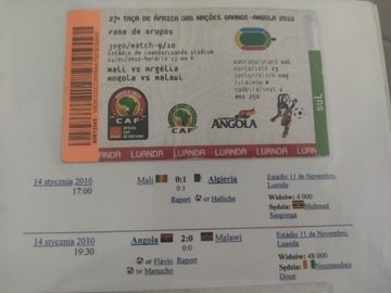 Puchar Afryki 2010 Mali-Algieria i Angola-Malawi