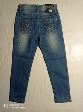 Spodnie jeans dziewczęce roz.110