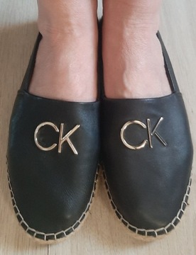 Calvin Klein espadryle 38 skóra naturalna