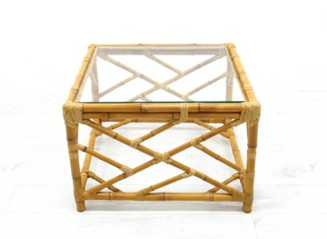 Bambusowa stolik, lata 80.