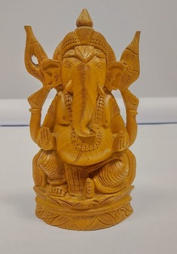 Rzeźba z drewna ganesha z Indii