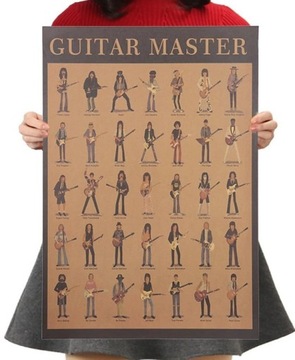 Wyprzedaż! Plakat Guitar Master Gitarzyści 51x35cm
