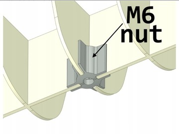 Uchwyt M6 mocowania kartonowego okrętu w podstawce