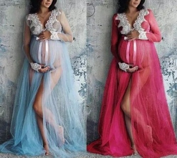 Suknia sesja ciążowa