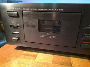 Yamaha KX-670 magnetofon kasetowy, jak nowy. Stan+