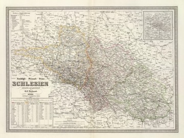 Śląsk  reprint XIX w. map