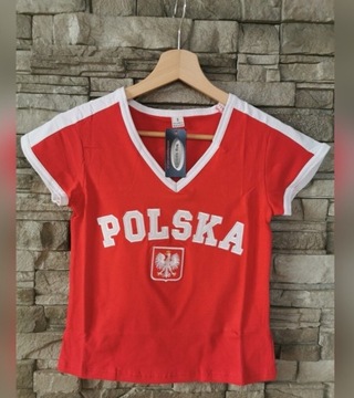 Koszulka t-shirt Polska damska M/L 