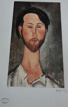 Amedeo Modigliani Litografia sygn num cert 50x70cm