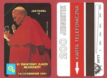 8 - JAN PAWEŁ  II - 200 jed -1991r. -  NOWA