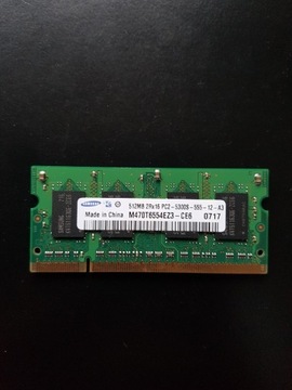 Kość ramu samsung 512MB 2Rx16 PC2-5300S-555-12-A3